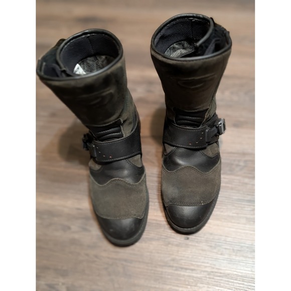 Sidi Canyon Gore-Tex Motorcycle Boots Black Leather Suede Mens US 8.5 EUR 42